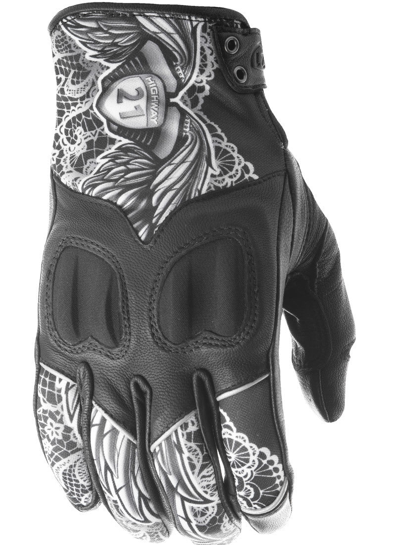 Women's Vixen Gloves Black/White Lace Xl