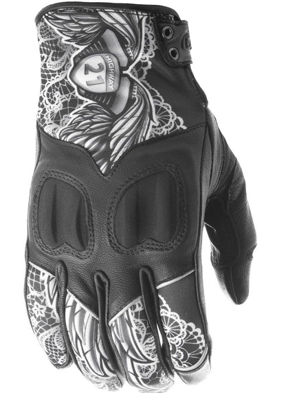 Women's Vixen Gloves Black/White Lace Xl