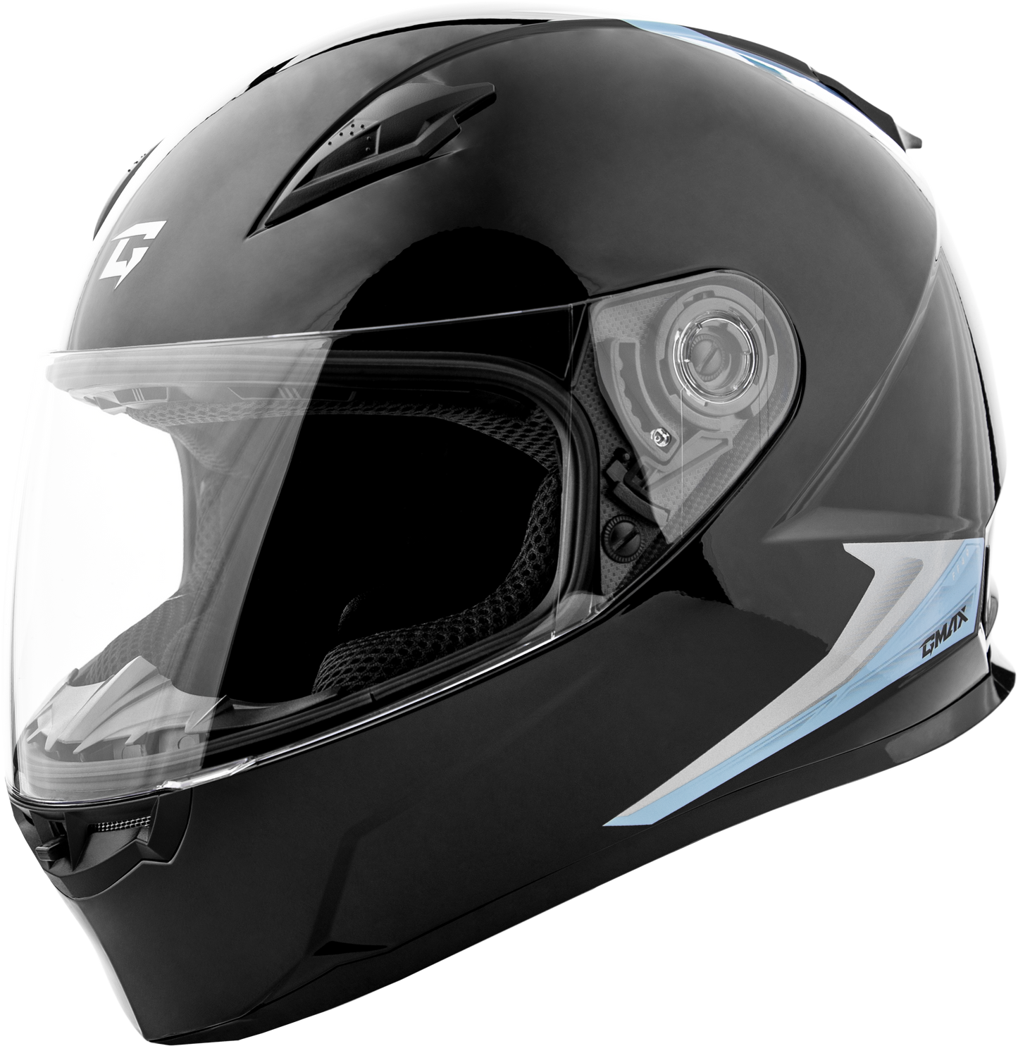 Ff 49 Syth Helmet Black/Silver Blue Lg