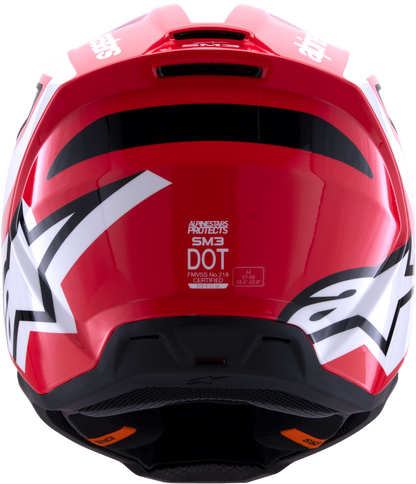Sm3 Heat Helmet Red/White/Black Glossy Xl