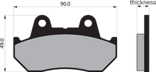 VESRAH Semi-Metallic Brake Pads VD-123