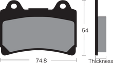 VESRAH Semi-Metallic Brake Pads VD-242