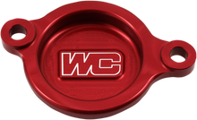 WORKS CONNECTION Oil Filter Cover - Red - Honda 27-006