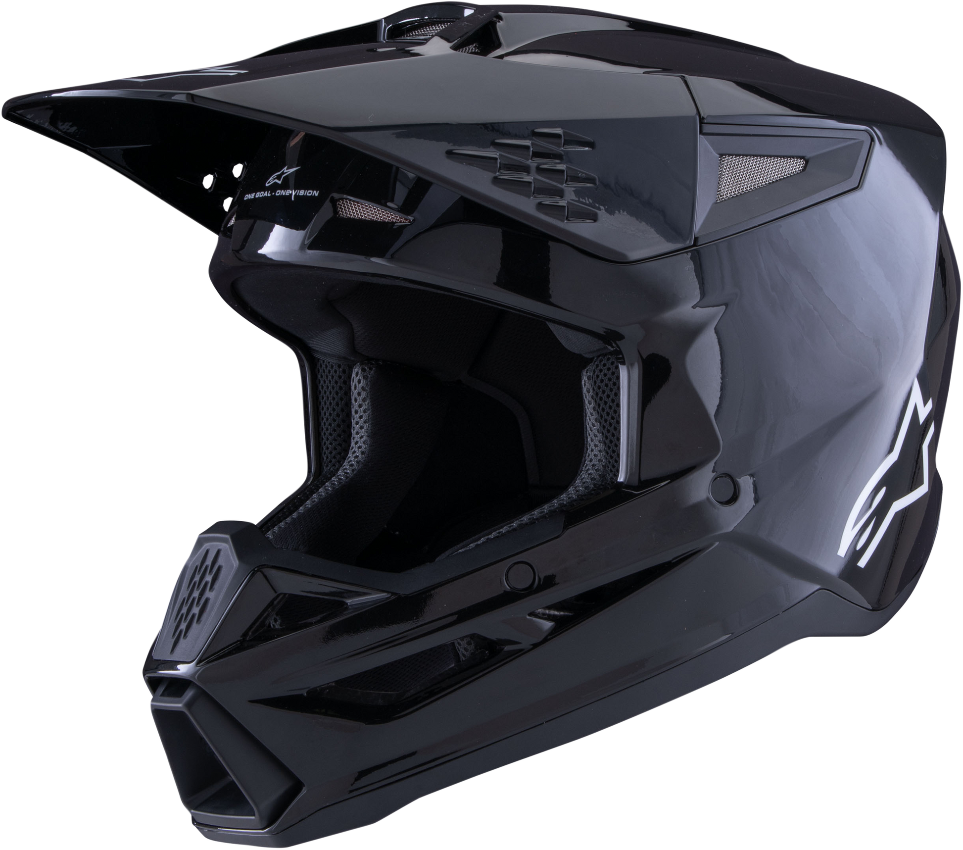Sm3 Solid Helmet Black Glossy Md