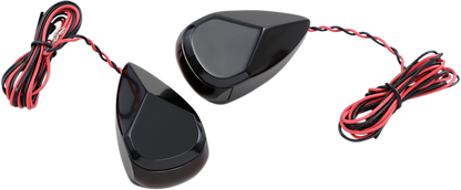 ALLOY ART Turn Signal - Black - Red/Red MRL-3B