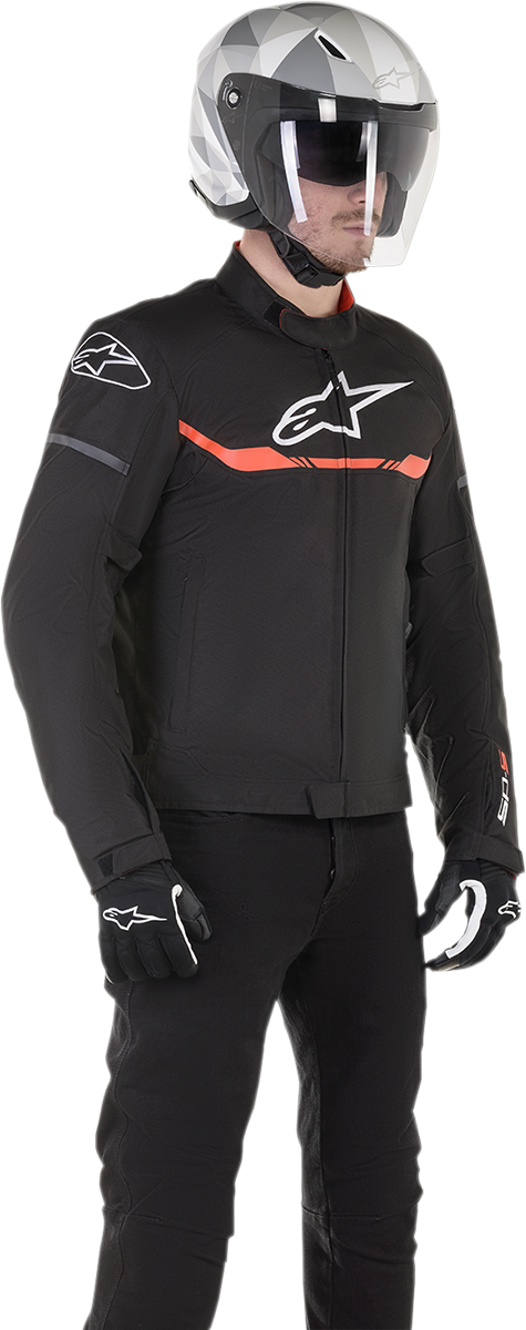 ALPINESTARS T-SP S Waterproof Jacket - Black/Red Fluo - Small 3200120-1030-S
