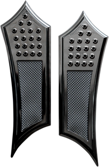 ACCUTRONIX Front Floorboards - Extended - Black - Drilled - Instigator - FL FBF01-DIB