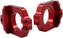 WORKS CONNECTION Elite Axle Block - Red - Kawasaki/Suzuki 17-240