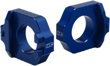 WORKS CONNECTION Elite Axle Block - Blue - Yamaha 17-265