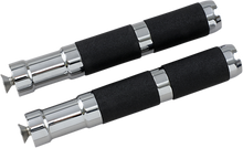 ACCUTRONIX Rubber Foot Pegs - Rigid Mount - Chrome/Black PF121-SRC