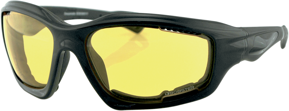 BOBSTER Desperado Sunglasses - Gloss Black - Yellow Lens EDES001Y