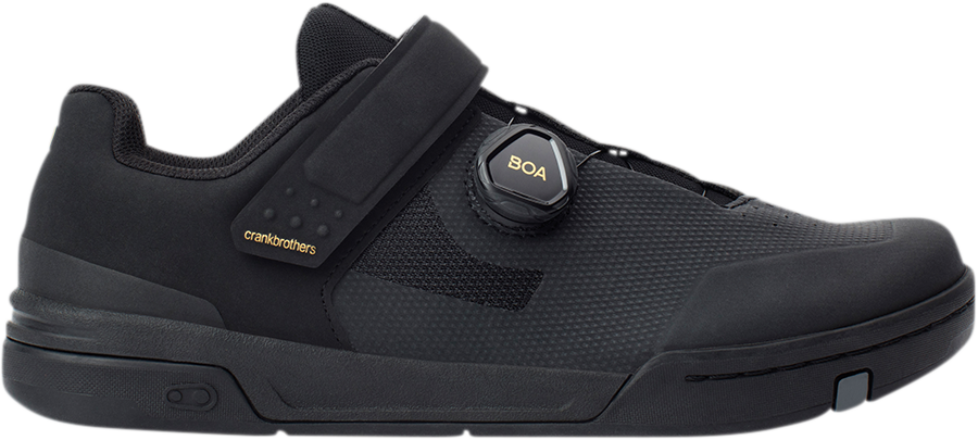 CRANKBROTHERS Stamp BOA® Flat Shoes - Black/Gold - US 7 STB01080A-7.0