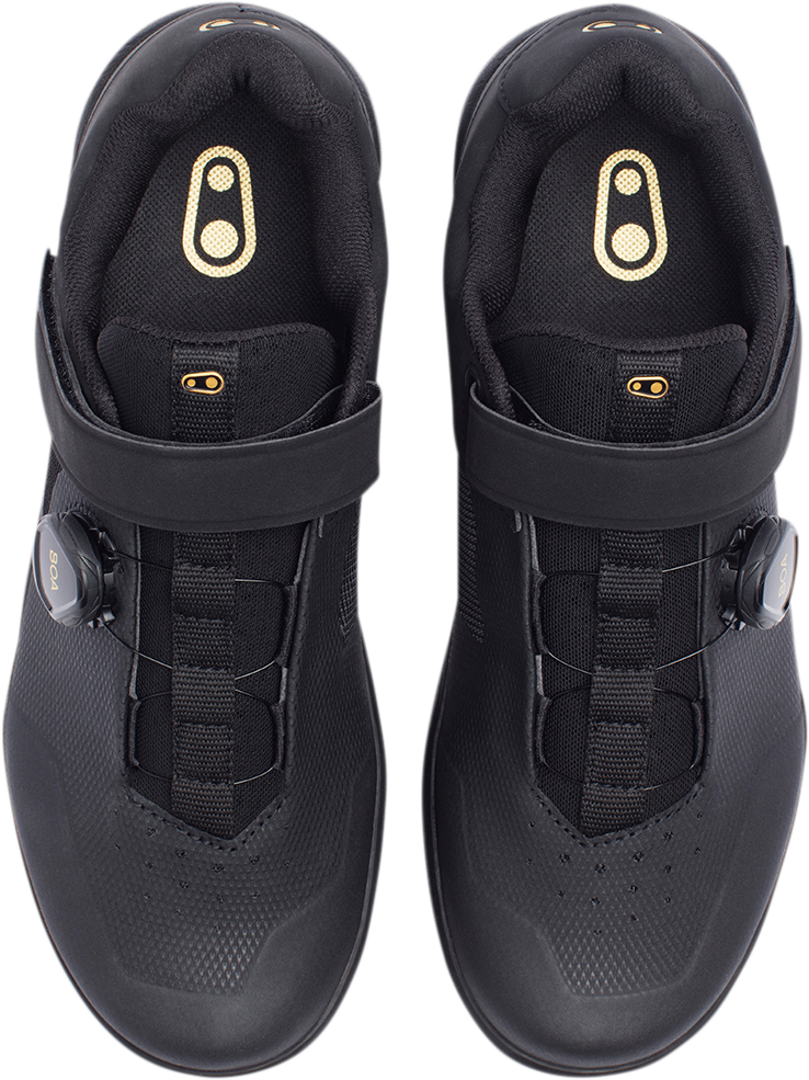 CRANKBROTHERS Stamp BOA® Flat Shoes - Black/Gold - US 8.5 STB01080A-8.5