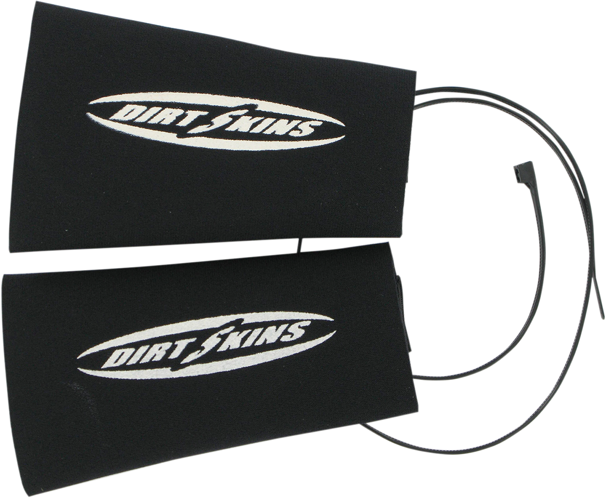 SCHAMPA & DIRT SKINS Fork Covers - 2 mm Neoprene - Black/White - Standard DSFRKSKN01-1