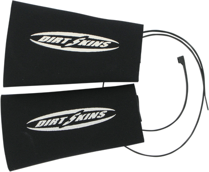 SCHAMPA & DIRT SKINS Fork Covers - 2 mm Neoprene - Black/White - Standard DSFRKSKN01-1