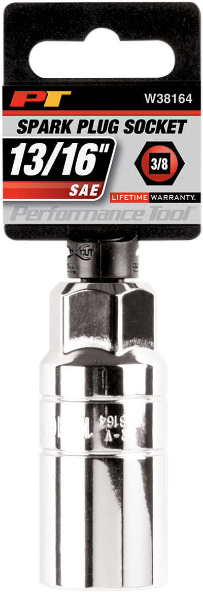 PERFORMANCE TOOL Socket - Spark/Plug - 13/16" W38164