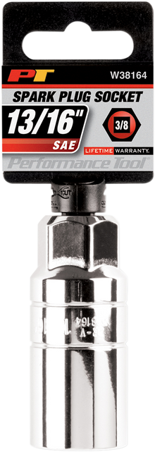 PERFORMANCE TOOL Socket - Spark/Plug - 13/16" W38164