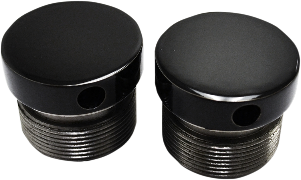 LA CHOPPERS Flush-Mount Fork Cap - 39 mm - Gloss Black Powder Coat LA-7504-39B