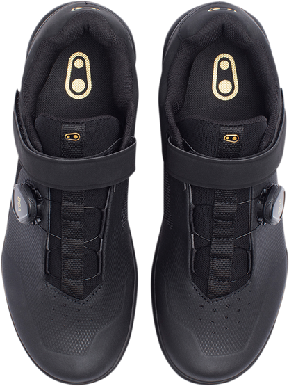CRANKBROTHERS Stamp BOA® Flat Shoes - Black/Gold - US 12 STB01080A-12.0