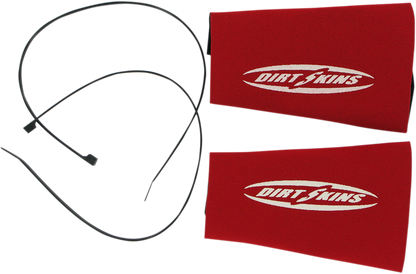 SCHAMPA & DIRT SKINS Fork Covers - 2 mm Neoprene - Red/White - Standard DSFRKSKN01-3