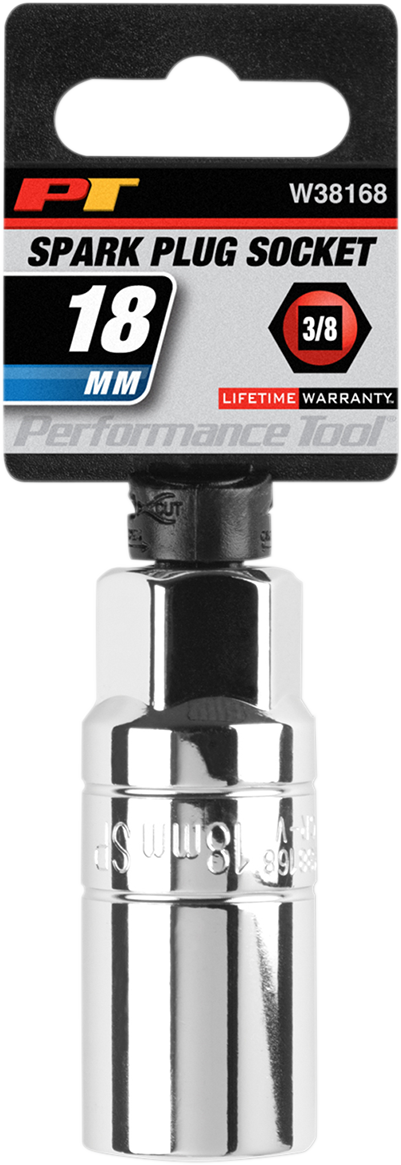 PERFORMANCE TOOL Socket - Spark/Plug - 18 mm W38168