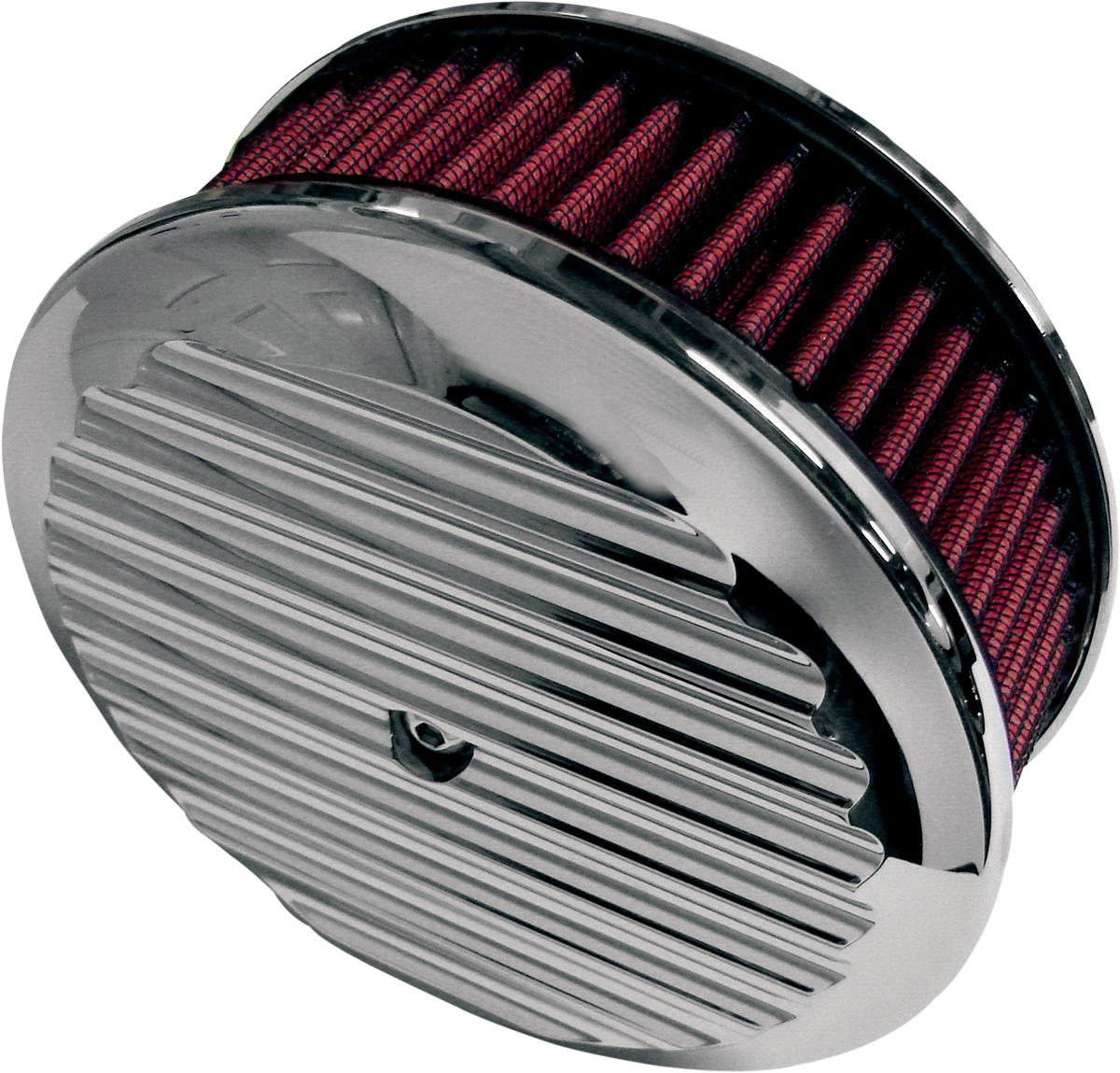 JOKER MACHINE Billet Air Cleaner Insert - Finned - Chrome 02-21FN