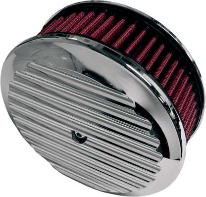 JOKER MACHINE Billet Air Cleaner Insert - Finned - Chrome 02-21FN
