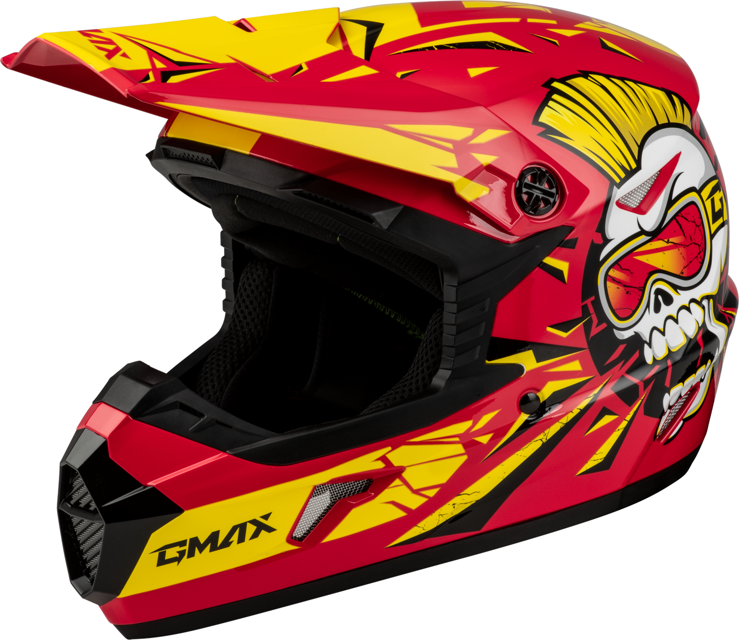 Youth Mx 46y Unstable Helmet Red/Yellow Ys