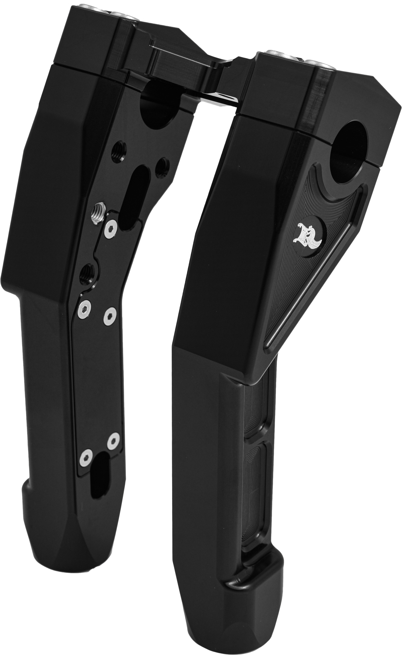 Nl 1 1/8" X Riser 8" Pull Back Black