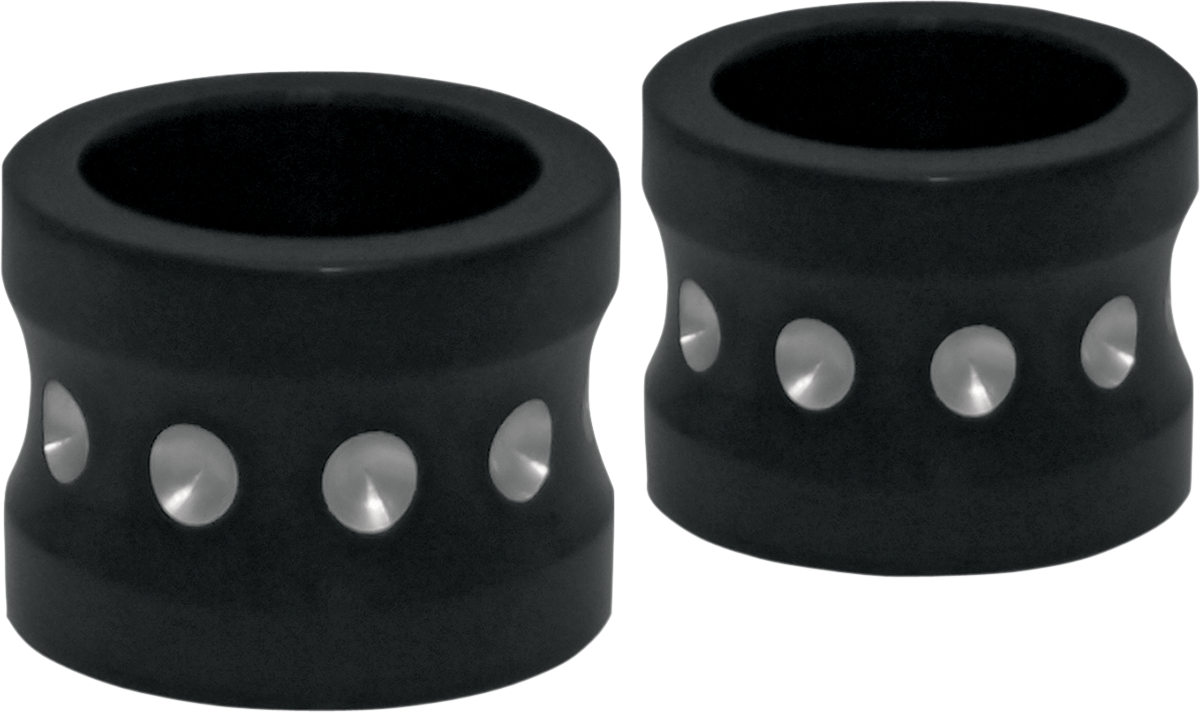 COVINGTONS Axle Spacers - Dimpled - Black - Non-ABS - Pair C0013-B