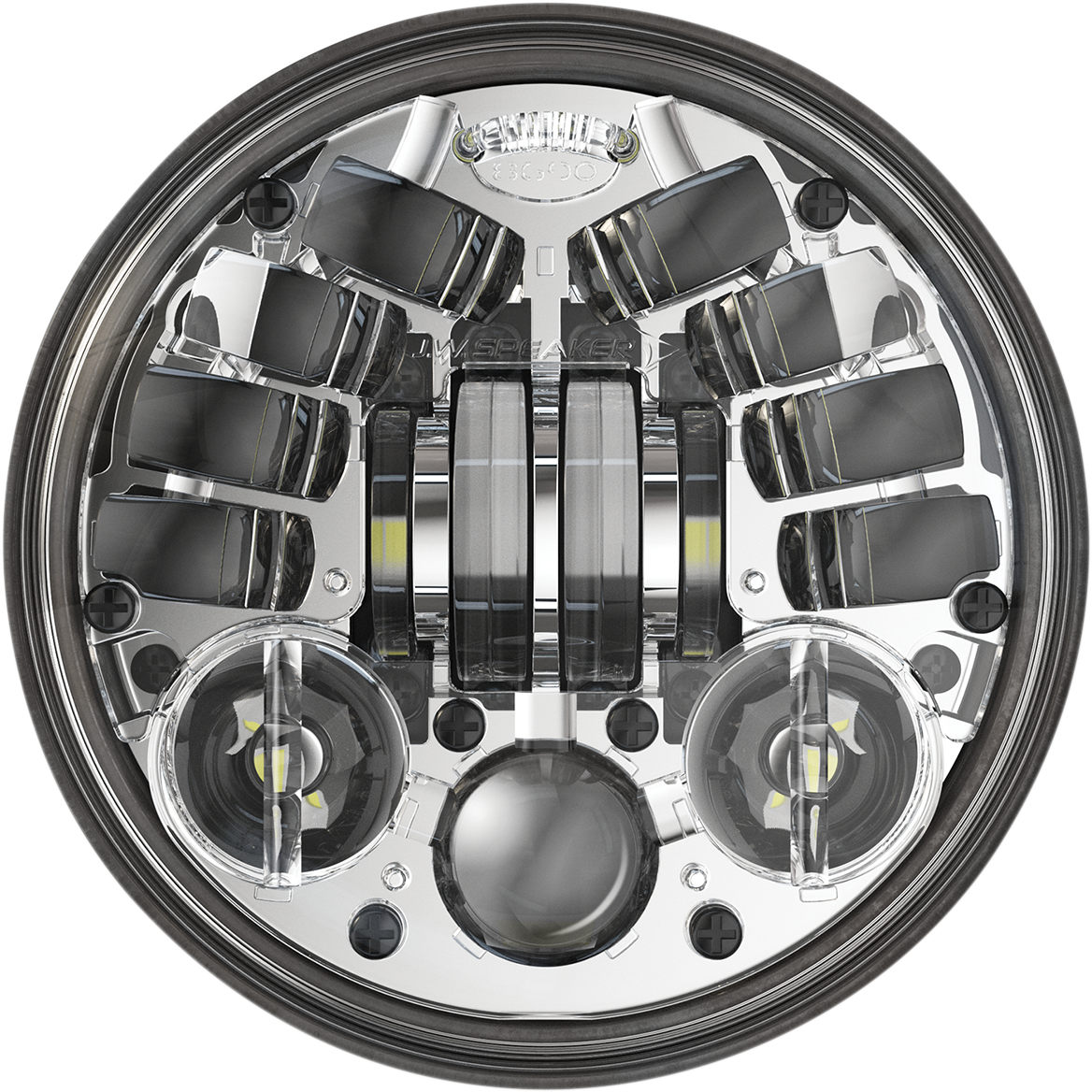 J.W. SPEAKER Adaptive 2 LED Headlight - 5-3/4" - Chrome 0555101
