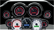 DAKOTA DIGITAL MVX-8K Series Analog/Digital 6-Gauge Kit - Black Bezel - Black Face with Gray Background MVX-8600-KG-K