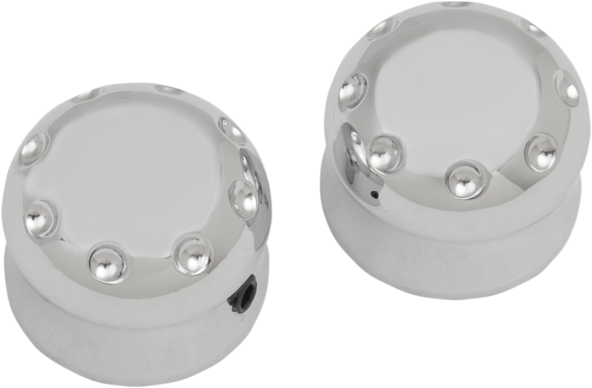 COVINGTONS Axle Covers - Front - Dimpled - Chrome - Pair - '08-'23 C0010-C