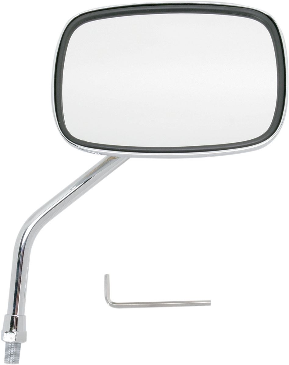 EMGO Mirror - "Ride Free" - Side View - Rectangle - M10 x 1.25 - Gold/Chrome - Left 20-31758A