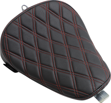 DRAG SPECIALTIES SEATS Bobber Solo Seat - Double Diamond - Red Stitch - '10-'22 XL 0804-0741