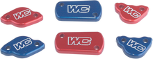 WORKS CONNECTION Rear Billet Brake Cover - Blue - Kawasaki/Suzuki 21-600