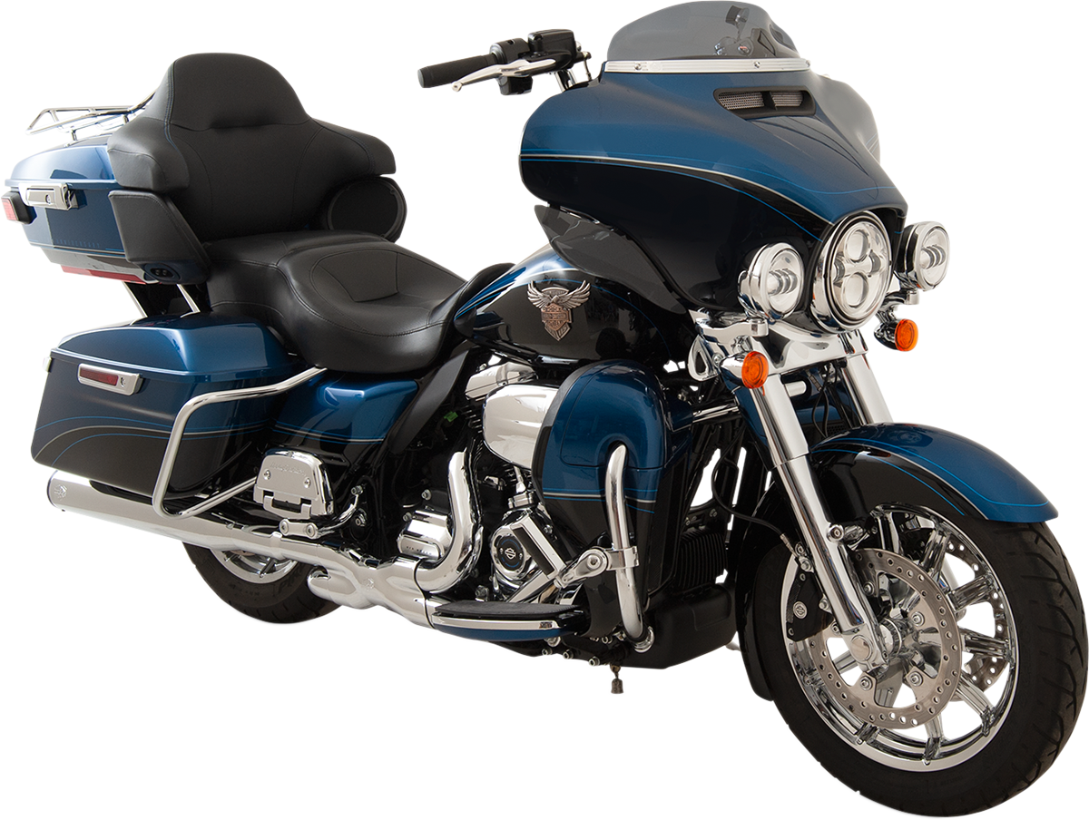 KLOCK WERKS Flare™ Windshield - 4" - Dark Smoke - FLH KWW-01-0405