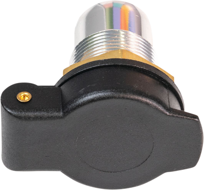 TECMATE DIN Socket - Panel Mount - Flip Cap O-18S