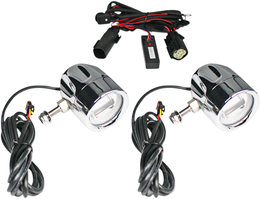 CUSTOM DYNAMICS Fog Light - Chrome - Clear Lens PB-FOG-BCM-C