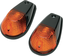 K&S TECHNOLOGIES Flush Mount Marker Lights - Black/Amber 25-8018