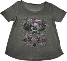 LETHAL THREAT Women's Sinwheels T-Shirt - Gray - XL LA20613XL