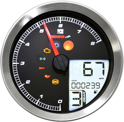 KOSO NORTH AMERICA TNT-B Multifunction Meter - Silver BA051300