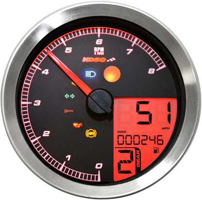 KOSO NORTH AMERICA TNT-B Multifunction Meter - Silver BA051300