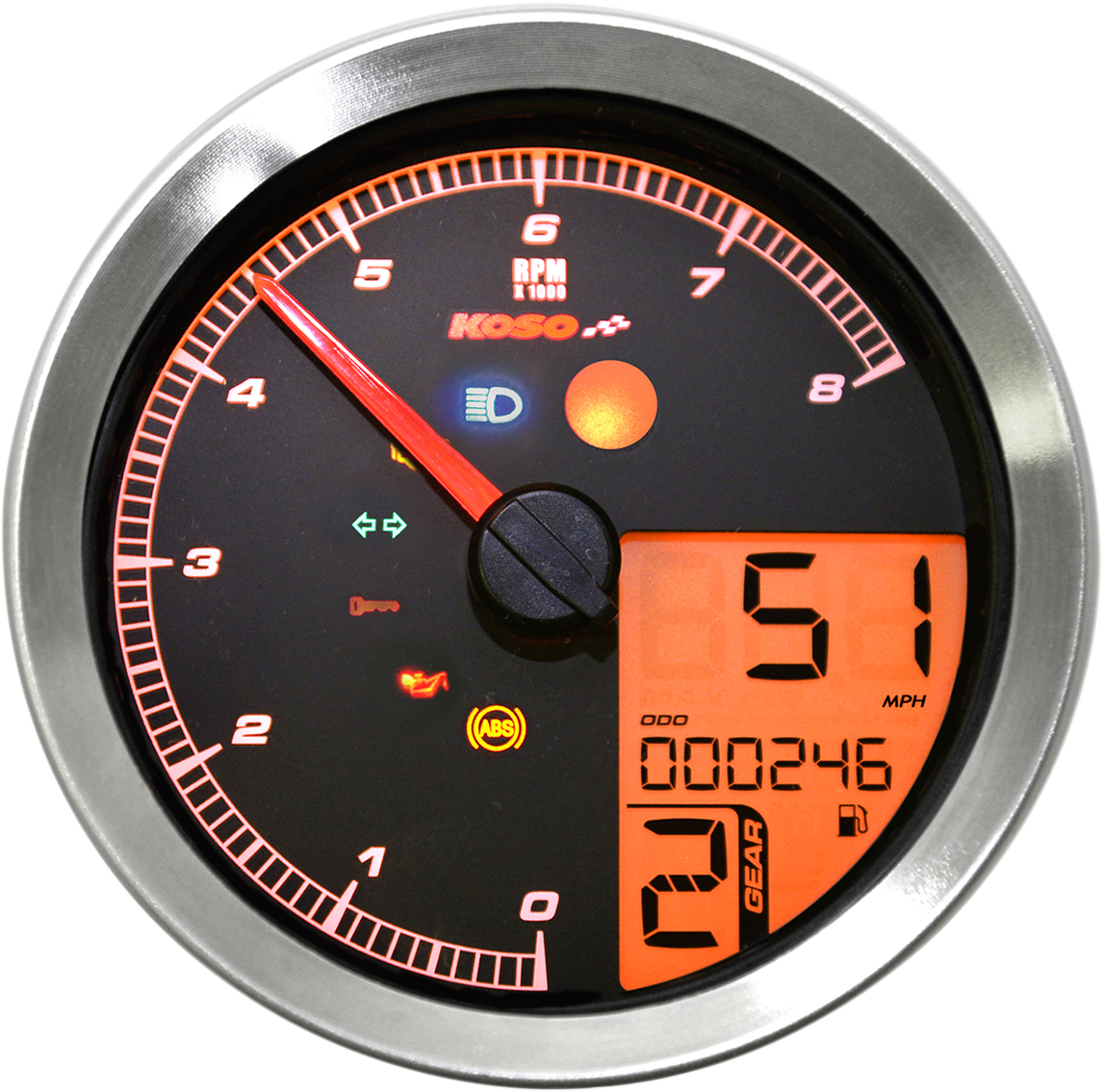 KOSO NORTH AMERICA TNT-B Multifunction Meter - Silver BA051300