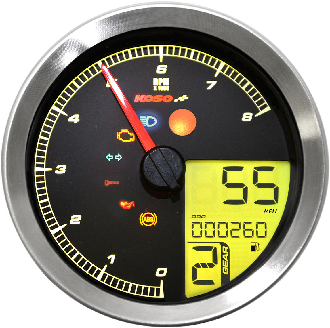 KOSO NORTH AMERICA TNT-B Multifunction Meter - Silver BA051300