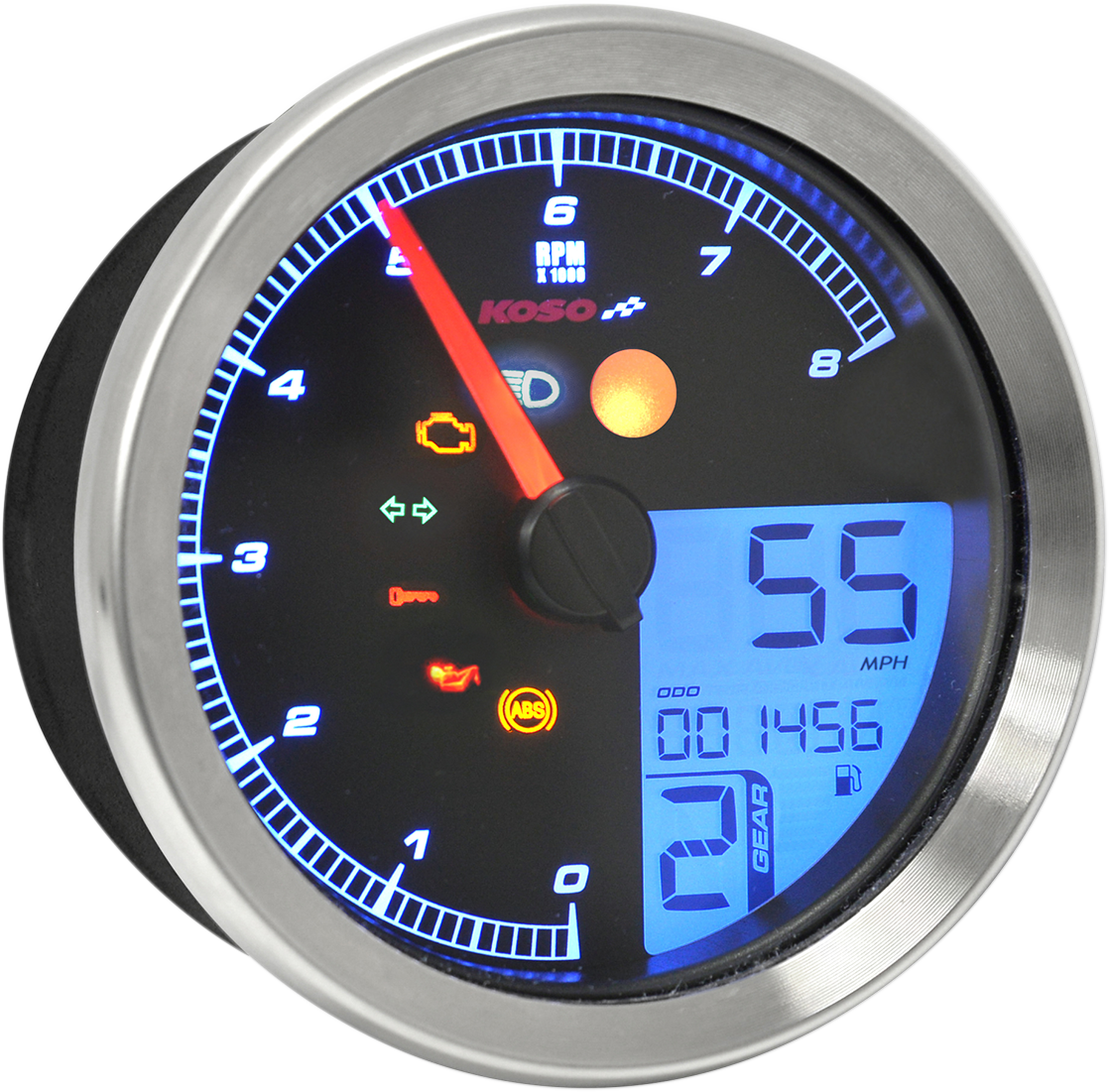 KOSO NORTH AMERICA TNT-B Multifunction Meter - Silver BA051300