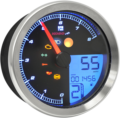 KOSO NORTH AMERICA TNT-B Multifunction Meter - Silver BA051300