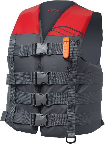 SLIPPERY Hydro Nylon Vest - Charcoal/Red - S/M 112214-10003020