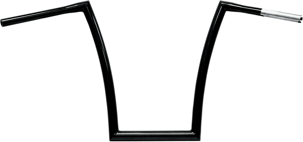 TODD'S CYCLE 1-1/4" Strip Handlebar - Strip - Fat Bobber - 12" Rise - Black 0601-2726