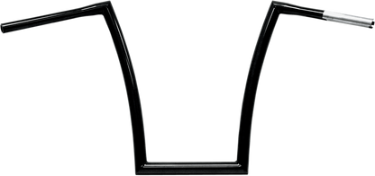 TODD'S CYCLE 1-1/4" Strip Handlebar - Strip - Fat Bobber - 12" Rise - Black 0601-2726
